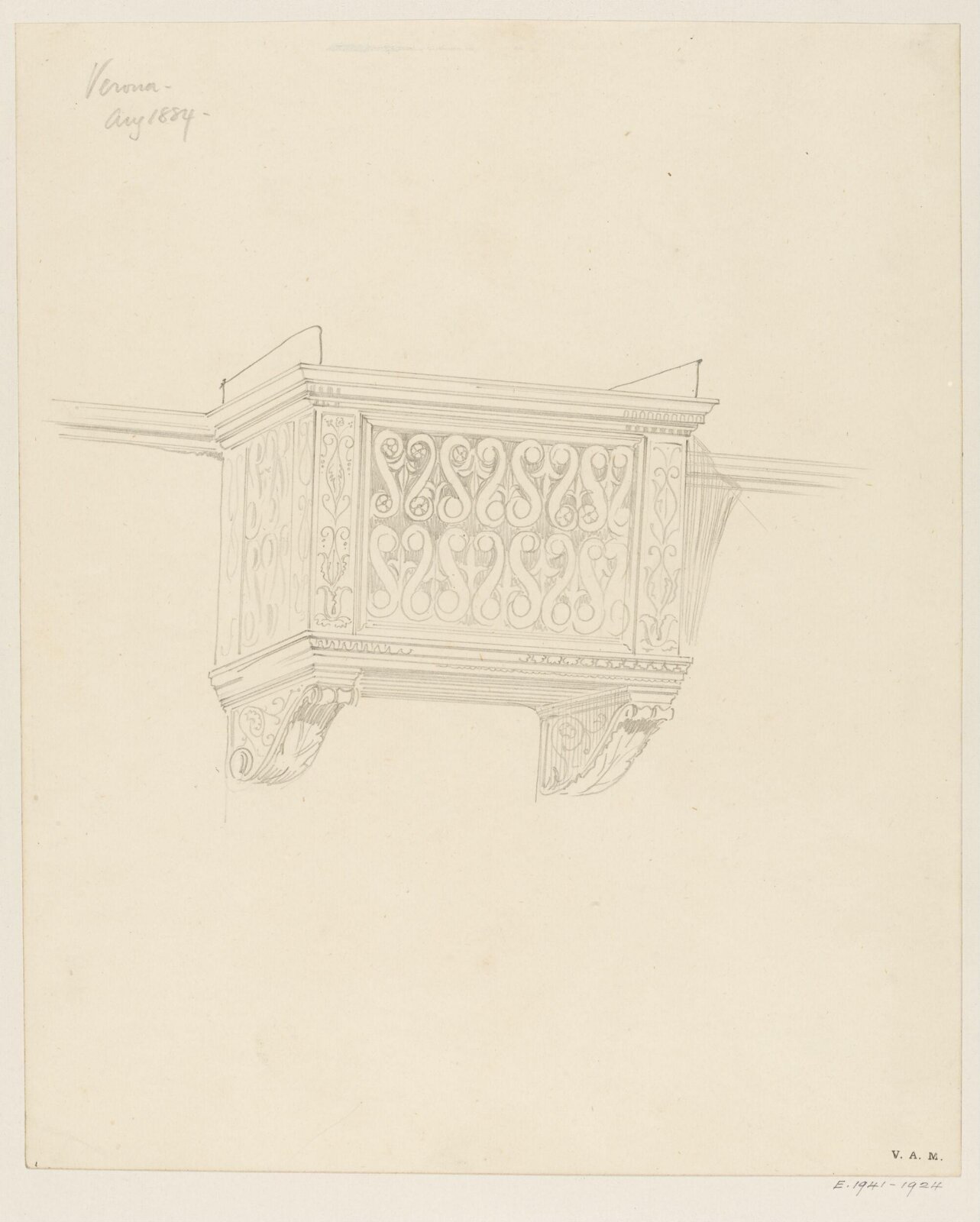 Drawing, Reginald Barratt, August 1884