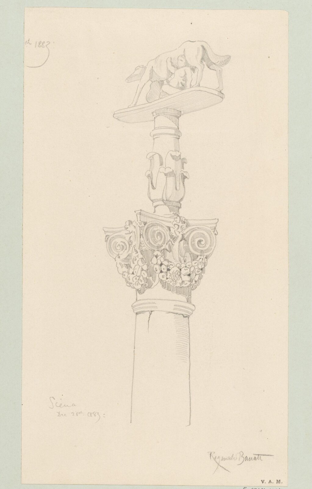 Drawing, Reginald Barratt, 28th December 1883