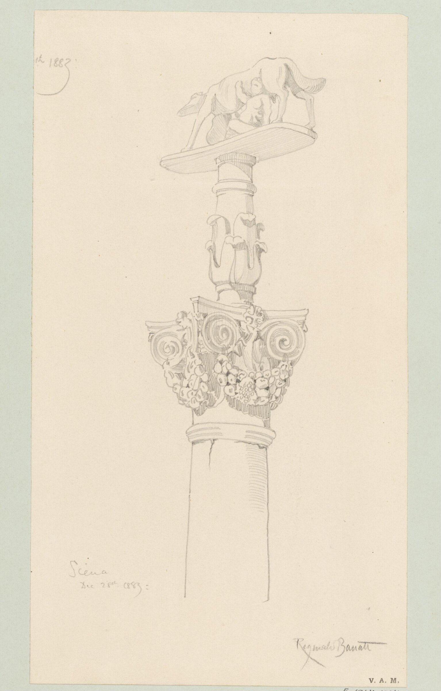 Drawing, Reginald Barratt, 28th December 1883