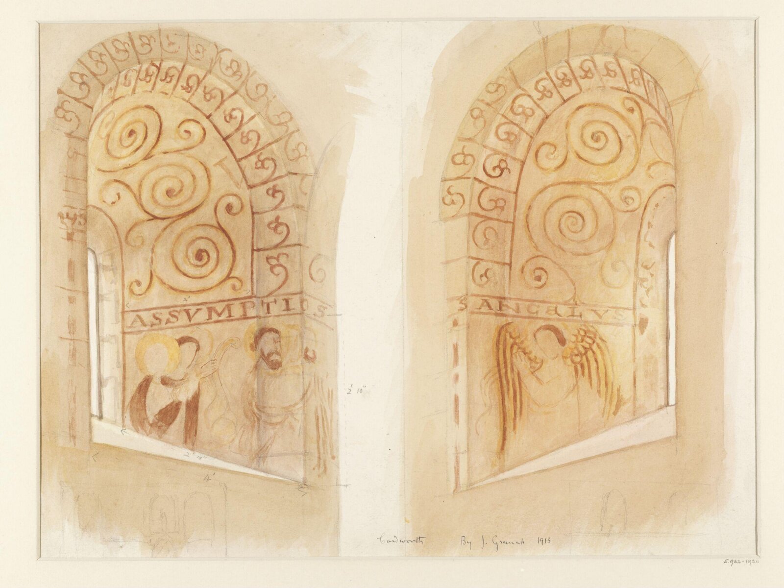 Drawing, J. Greenup, 1913