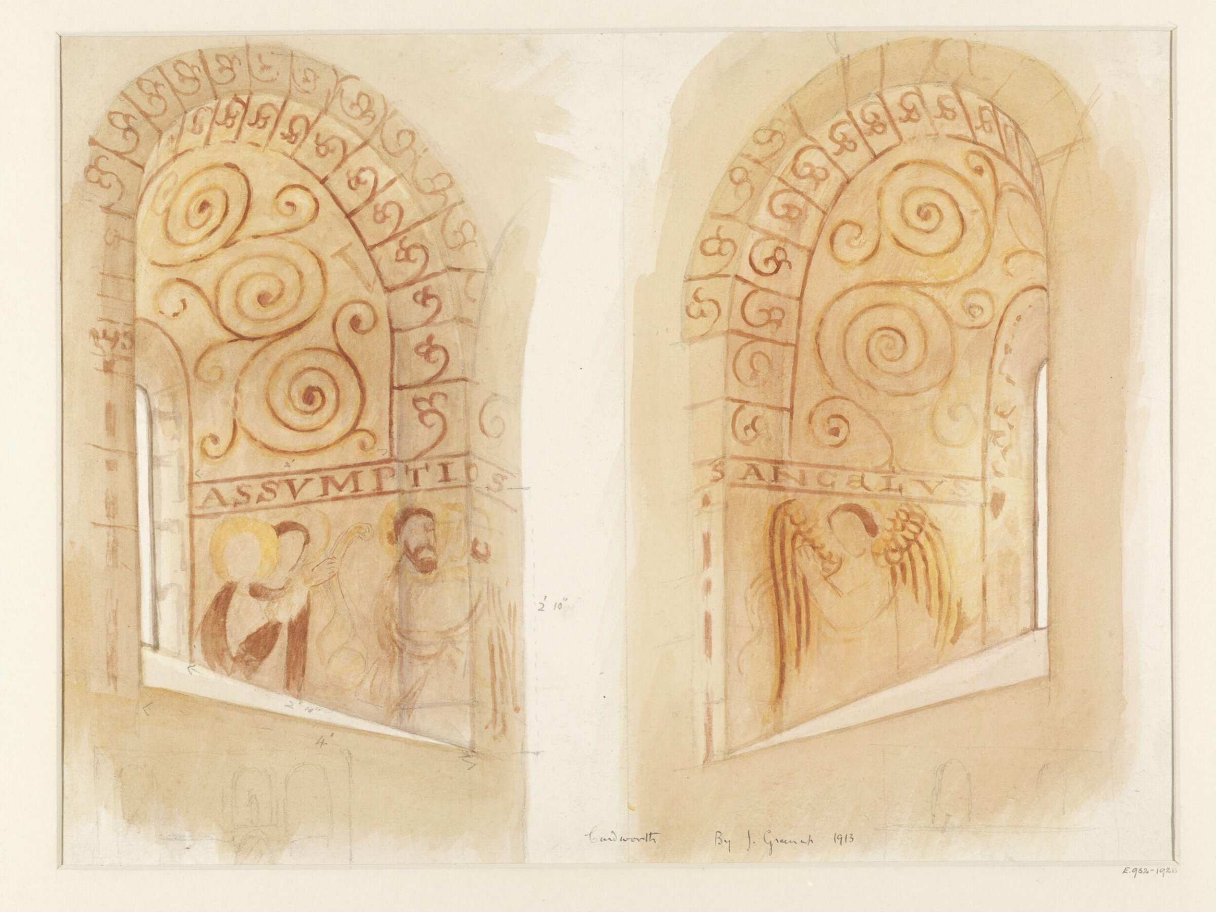 Drawing, J. Greenup, 1913