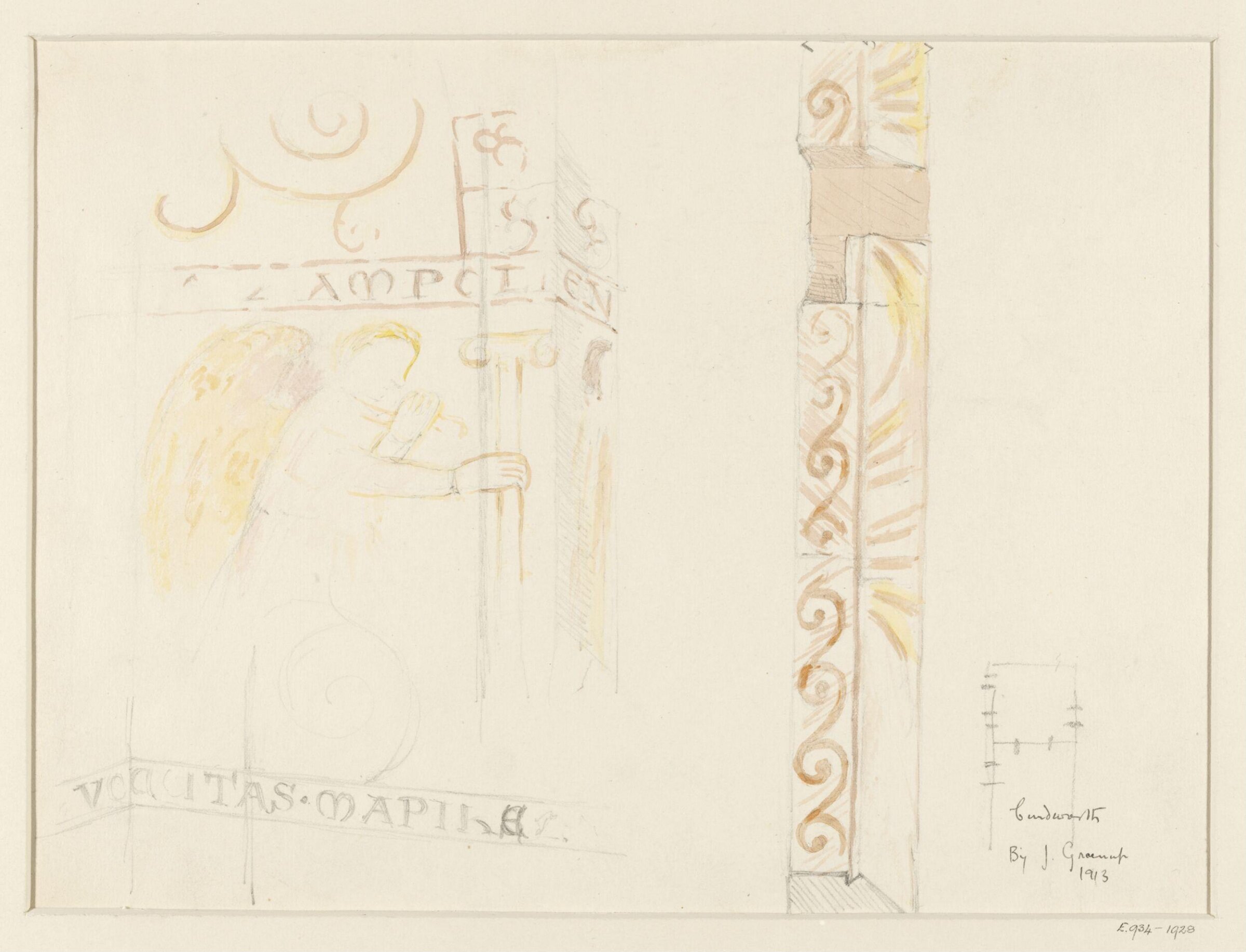 Drawing, J. Greenup, 1913