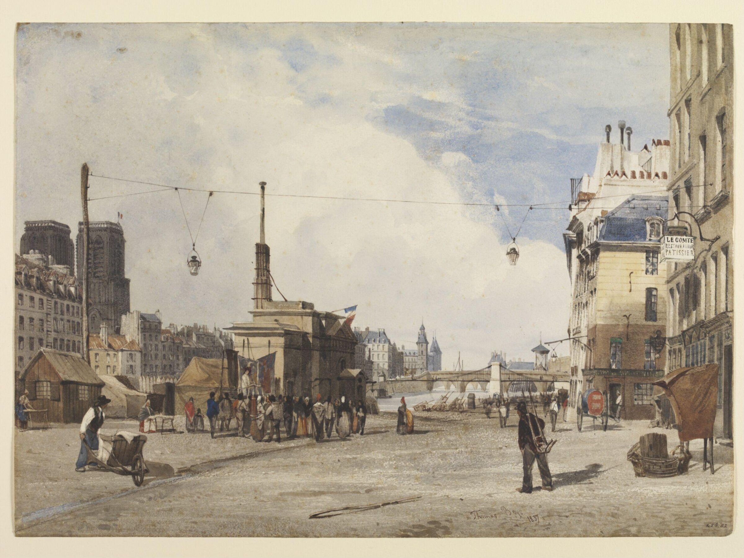 Quai de la Greve, Paris, Thomas Shotter Boys, 1837