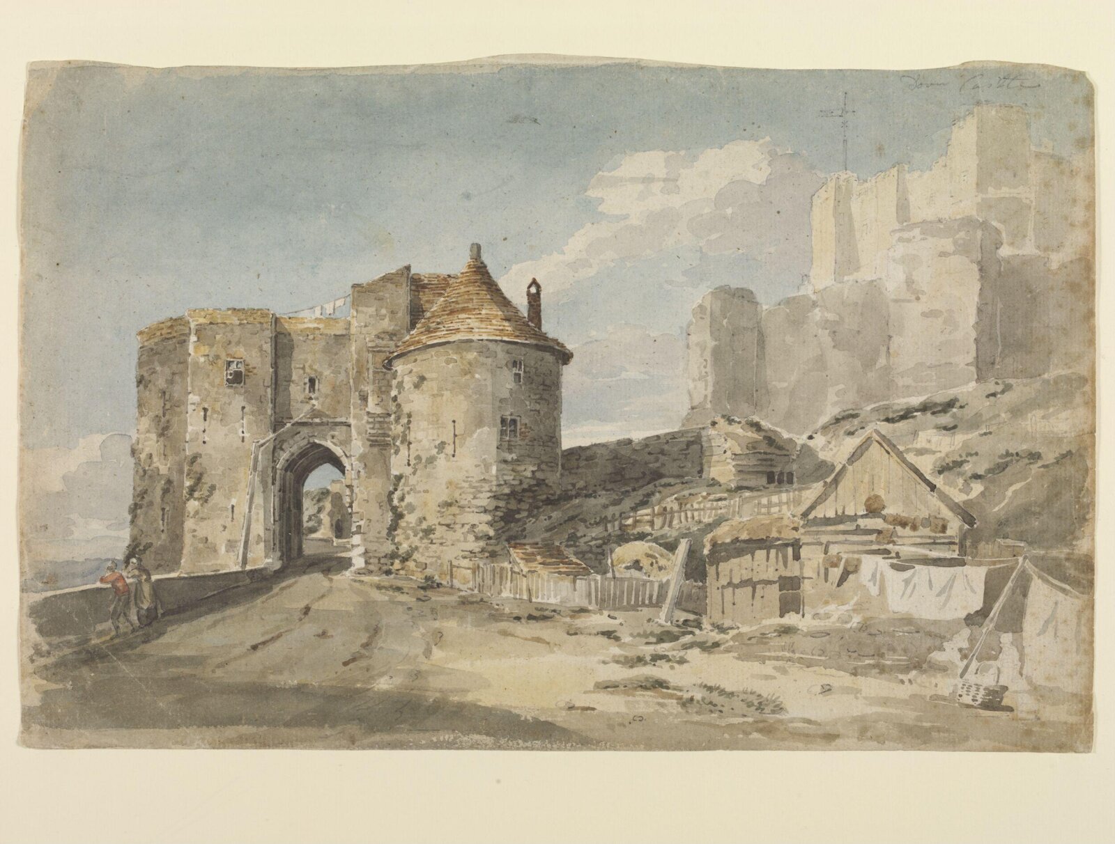Peverell's Gateway, Dover Castle, Amelia Long, ca. 1807