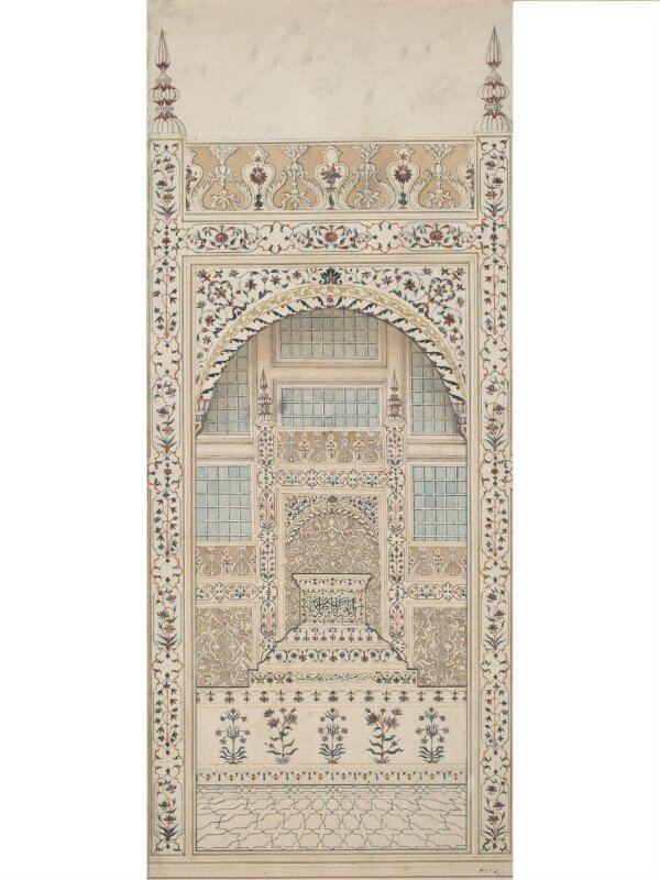 The marble screen around the cenotaphs of Shah  Jahan and Mumtaz Mahal, Agra.