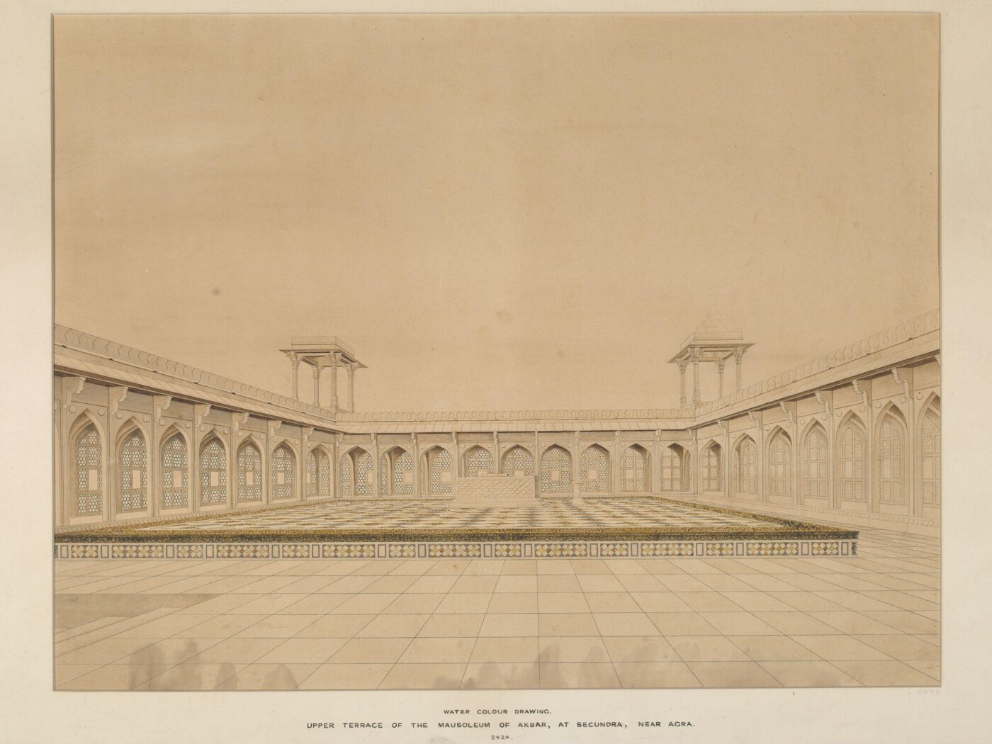 Unknown, Upper terrace of the Mausolum of Akbar, Sikandra.