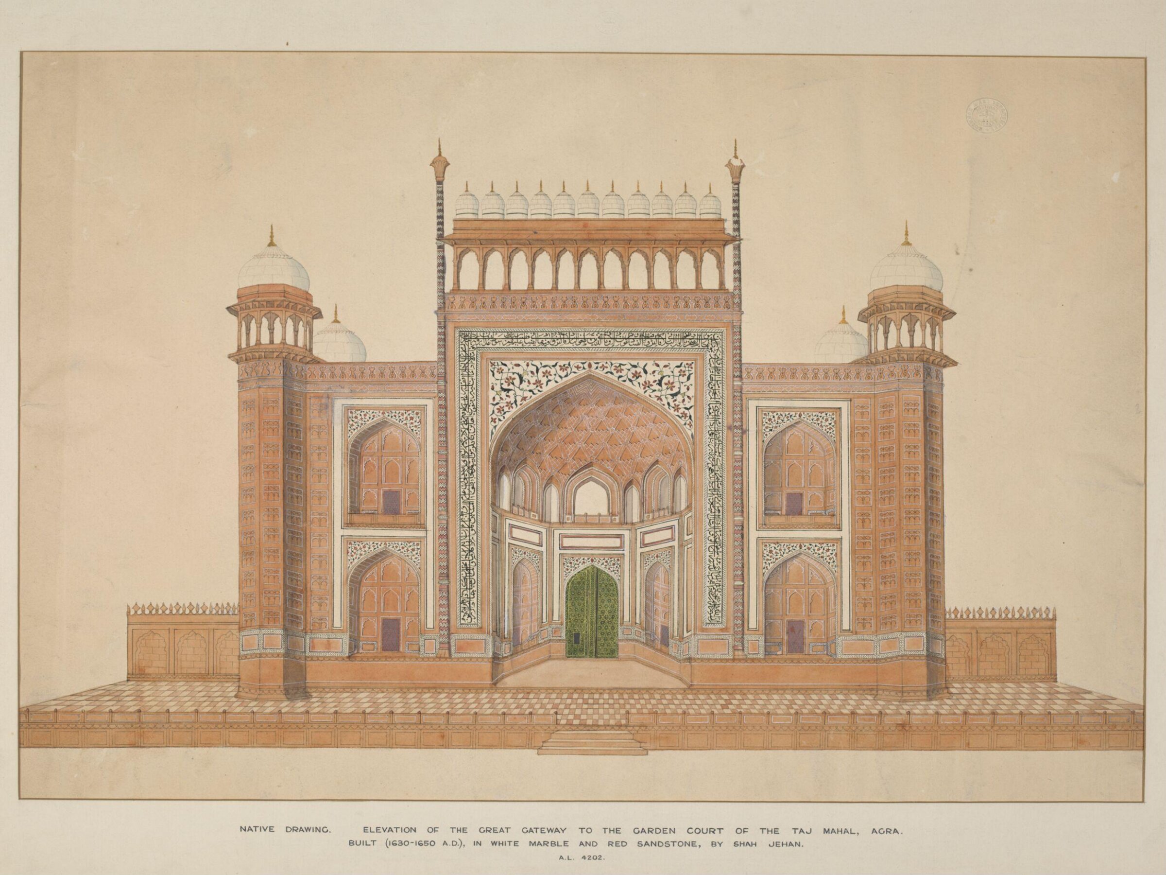 Gateway to the Taj Mahal, ca.1820