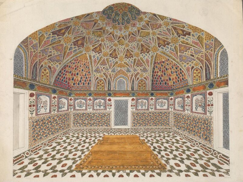 Interior of I'timad ad-Daula's tomb