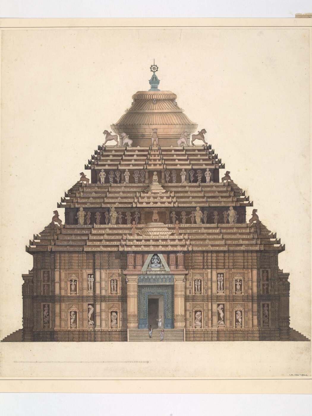 Unknown, Elevation of the east side of  the Mandapa of the Temple  of the Sun, Konarak