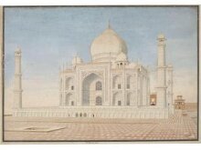 Fifteen drawings of Mughal architecture and ornamental detail on Mughal monuments at Agra. thumbnail 1