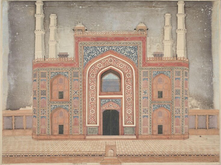 Fifteen drawings of Mughal architecture and ornamental detail on Mughal  monuments at Agra  Unknown  VA Explore The Collections