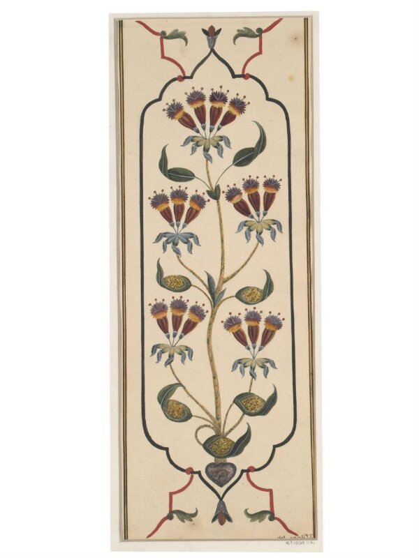 Six drawings of the cenotaph of Mumtaz Mahal, Taj Mahal, Agra, and details of the pietra-dura work.