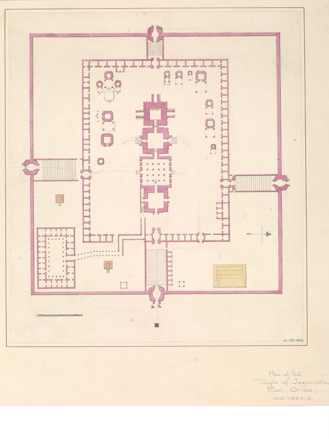 Unknown, Ground plan of the  Jagannatha Temple