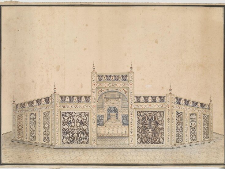 Three drawings of the Taj Mahal top image