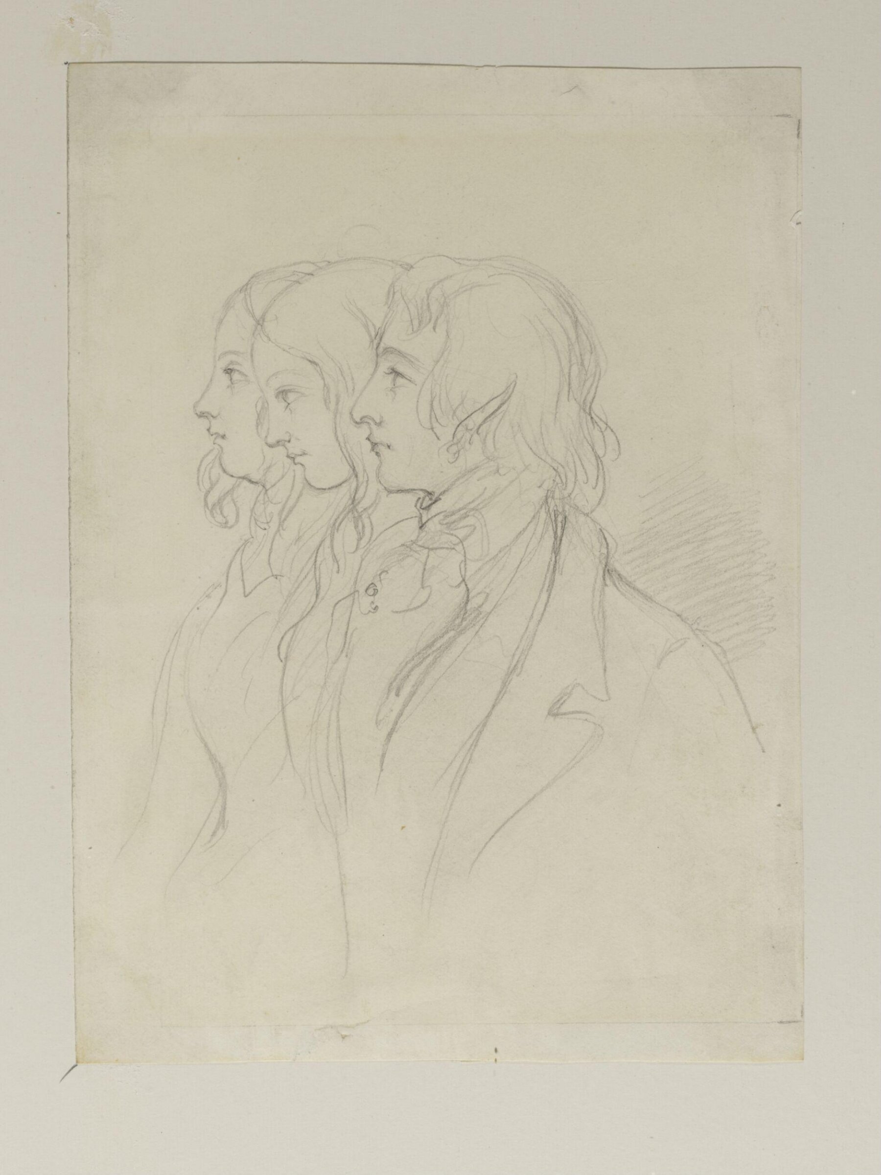 Charles Dickens, his wife, nee Catherine Thomson Hogarth, and his wife's sister Miss Georgina Hogarth, Daniel Maclise, 1842