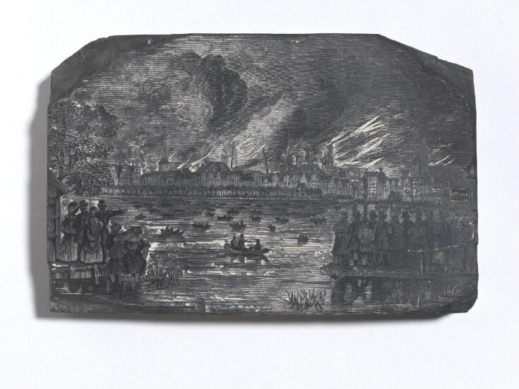 Wood block for the first number of 'The Illustrated London News' image