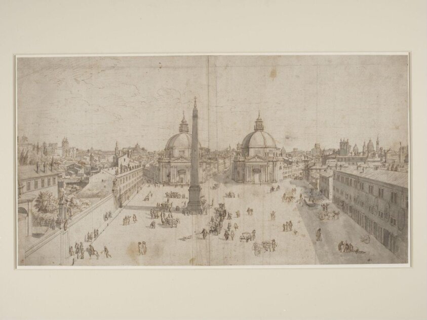 View of the Piazza del Popolo, Rome (ca. 1692) by Henri Wouters
