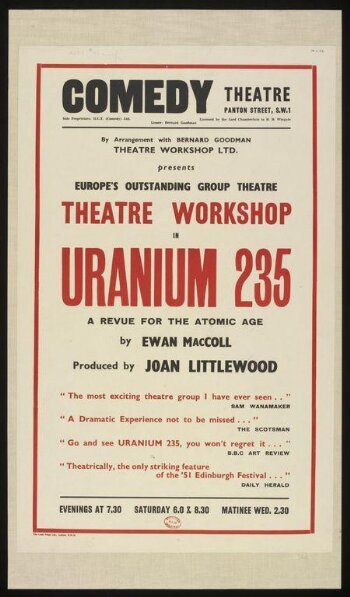 Poster advertising Uranium 235