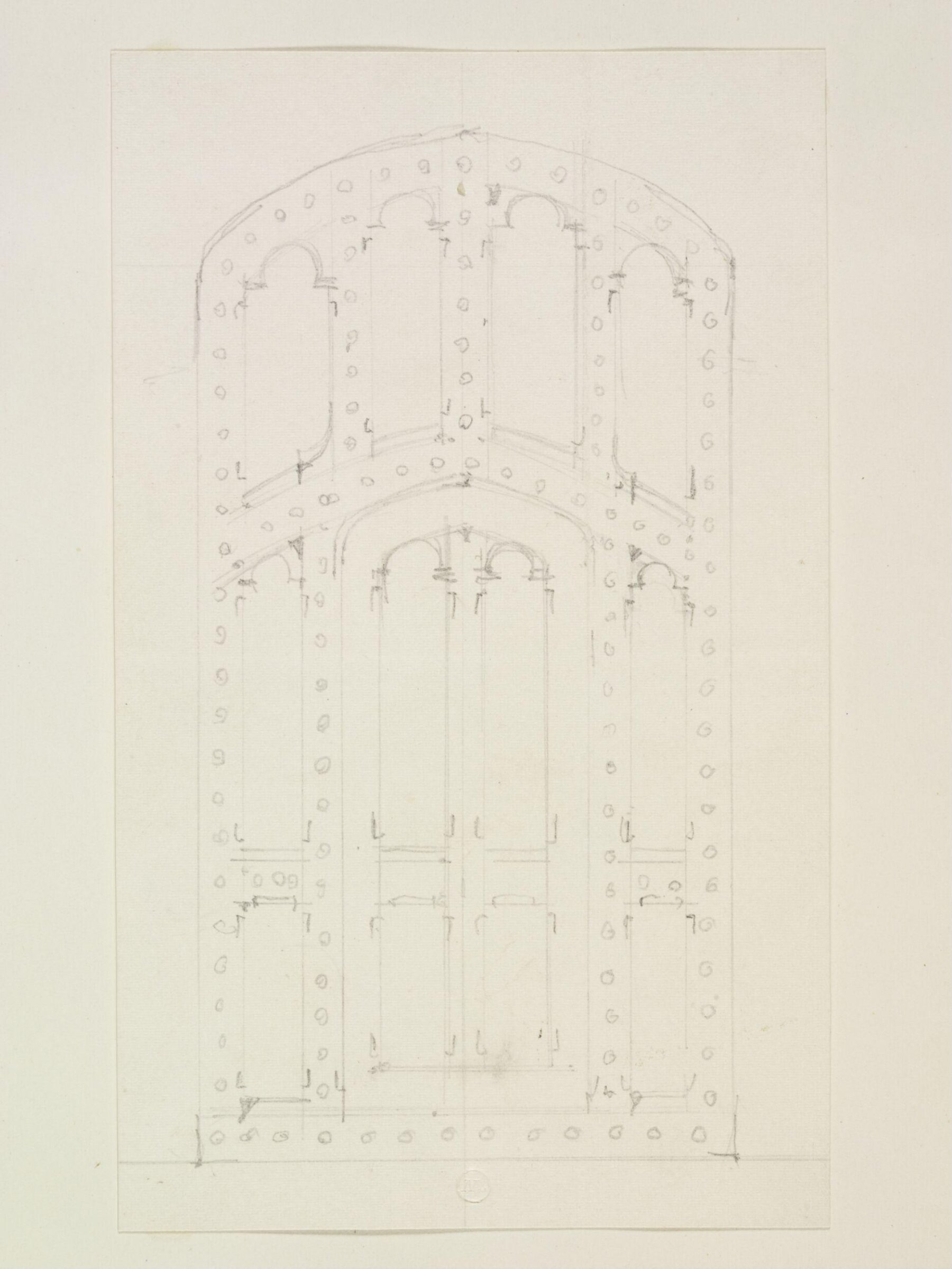 Drawing, Robert William Billings, mid 19th century