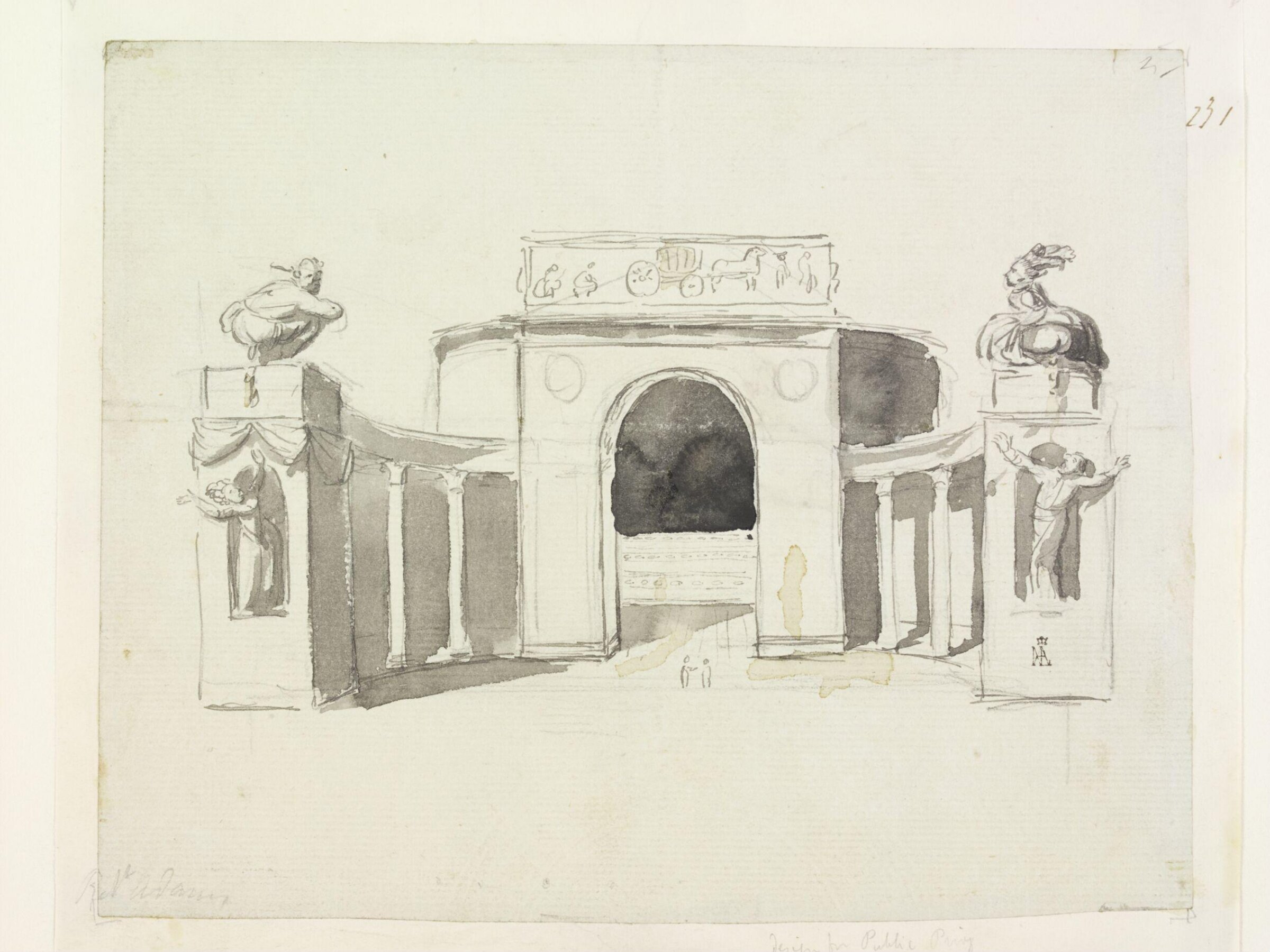 Drawing, George the Younger Dance, 18th century