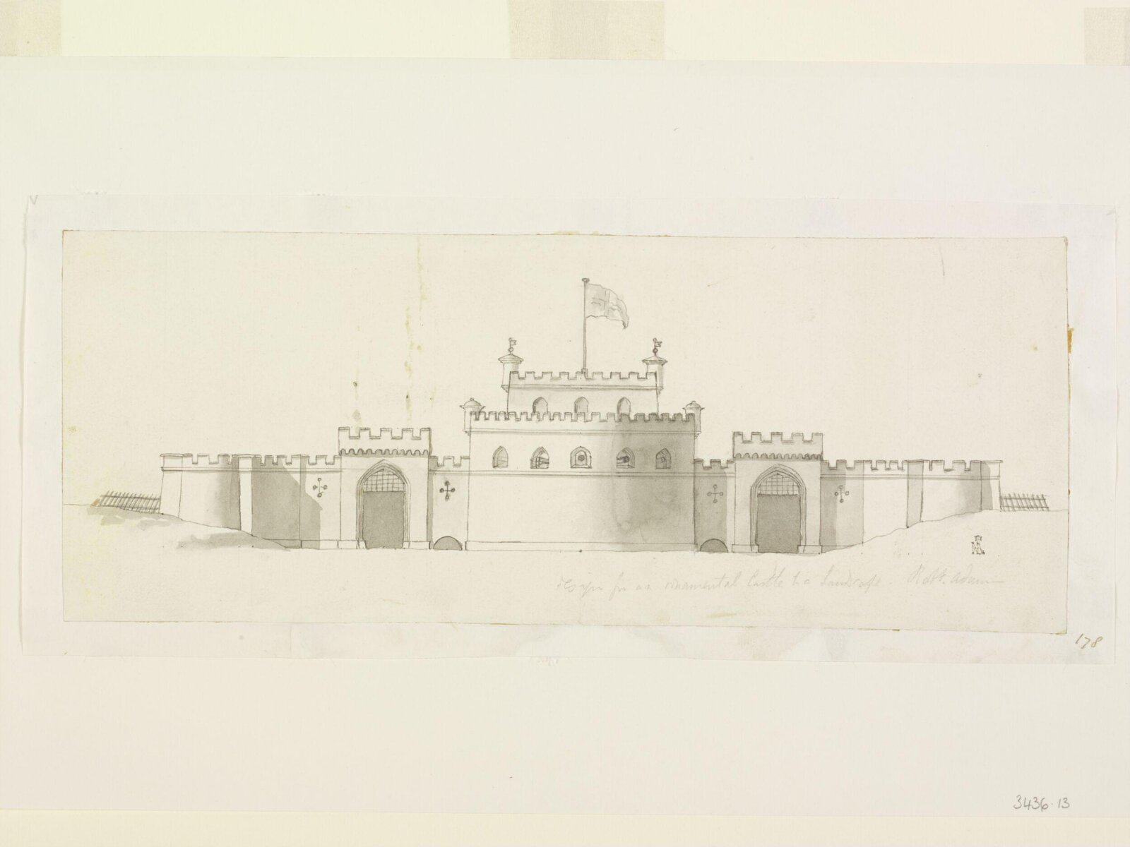 Drawing, Robert Adam, 18th century
