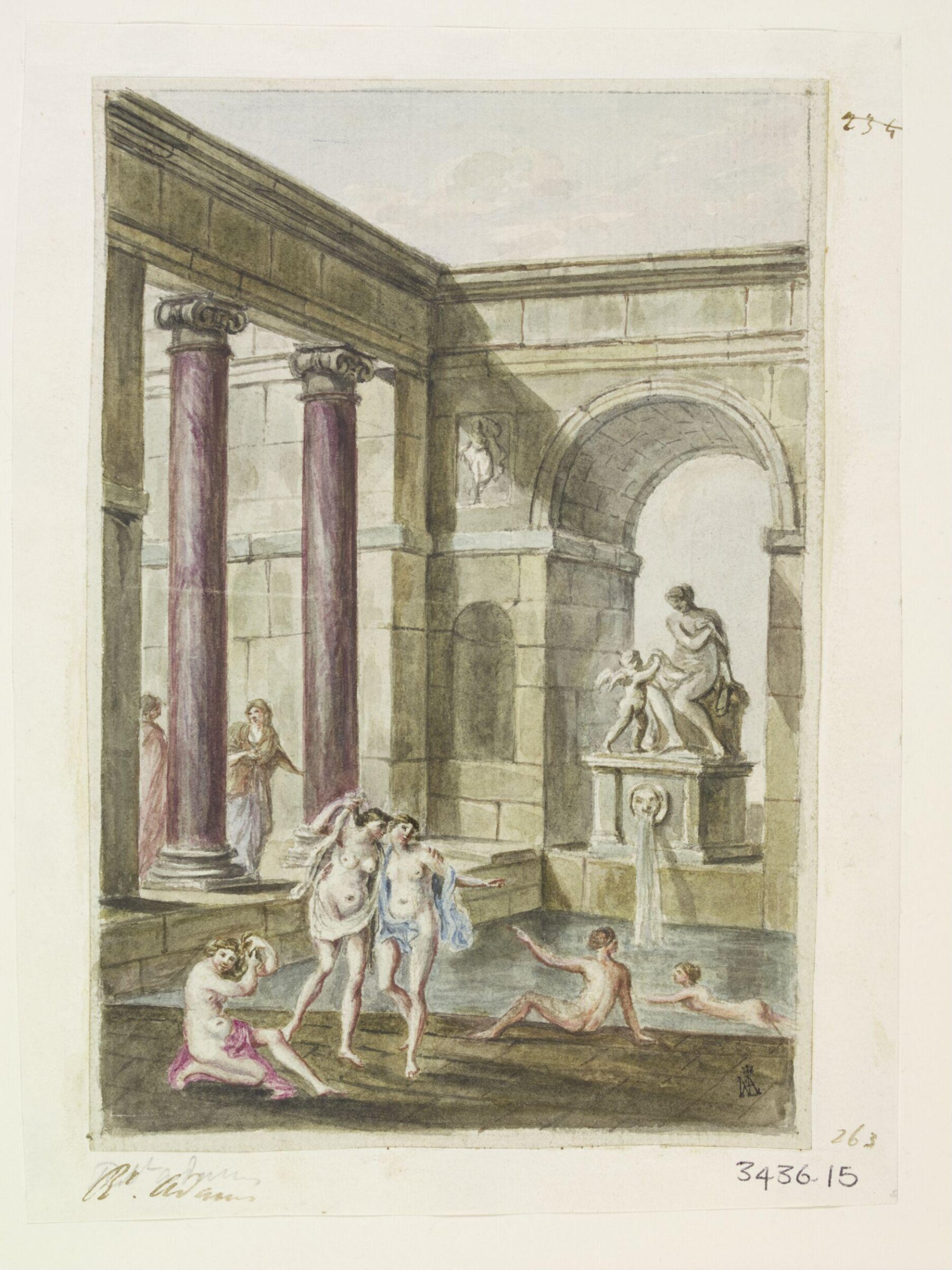 Drawing, Robert Adam, 18th century