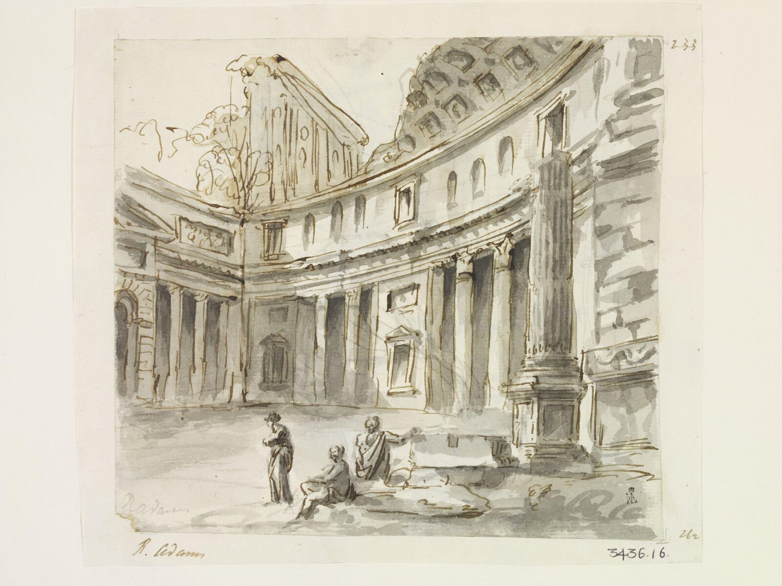 Drawing, Robert Adam, 18th century