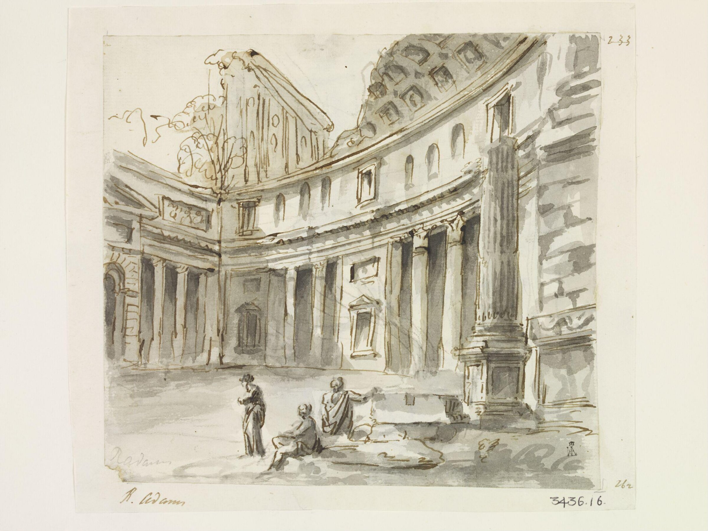 Drawing, Robert Adam, 18th century