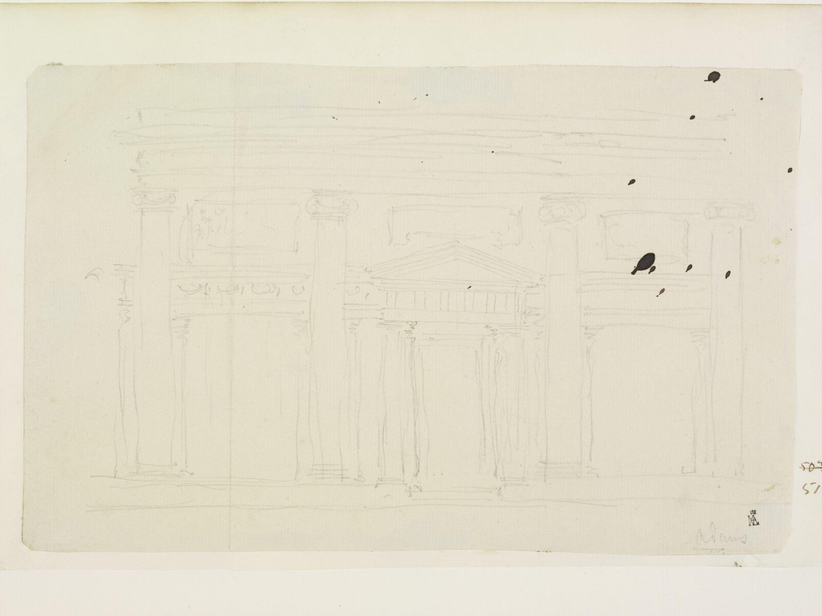 Drawing, Robert Adam, 18th century