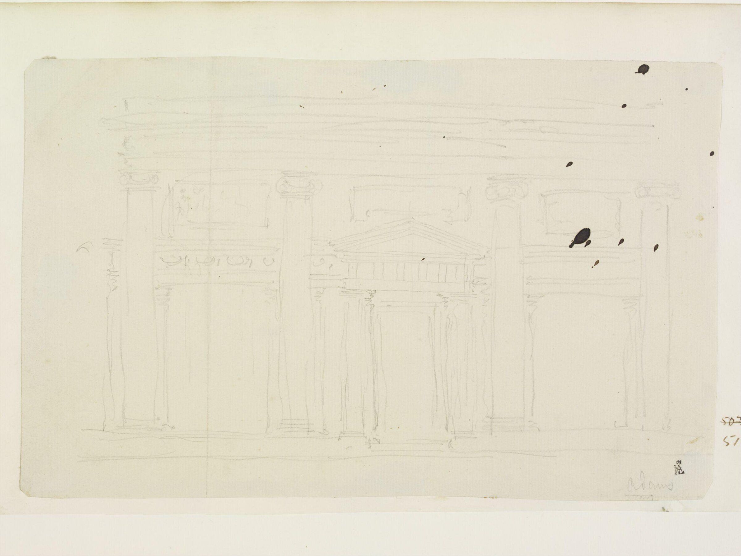Drawing, Robert Adam, 18th century