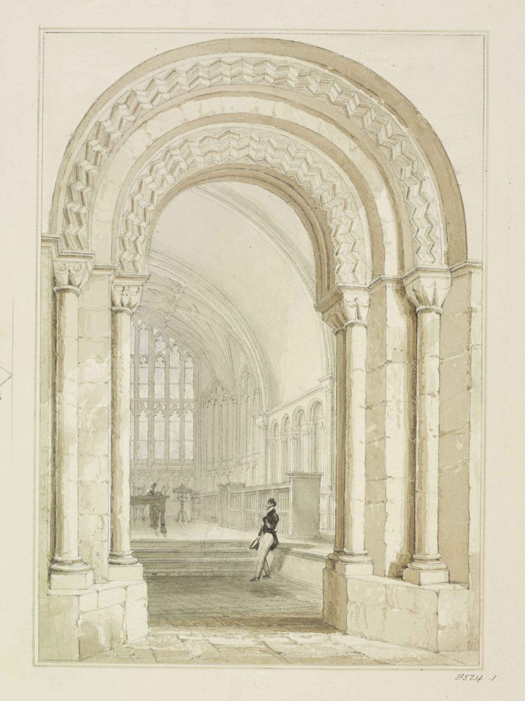 Drawing, Robert William Billings, c. 1840s