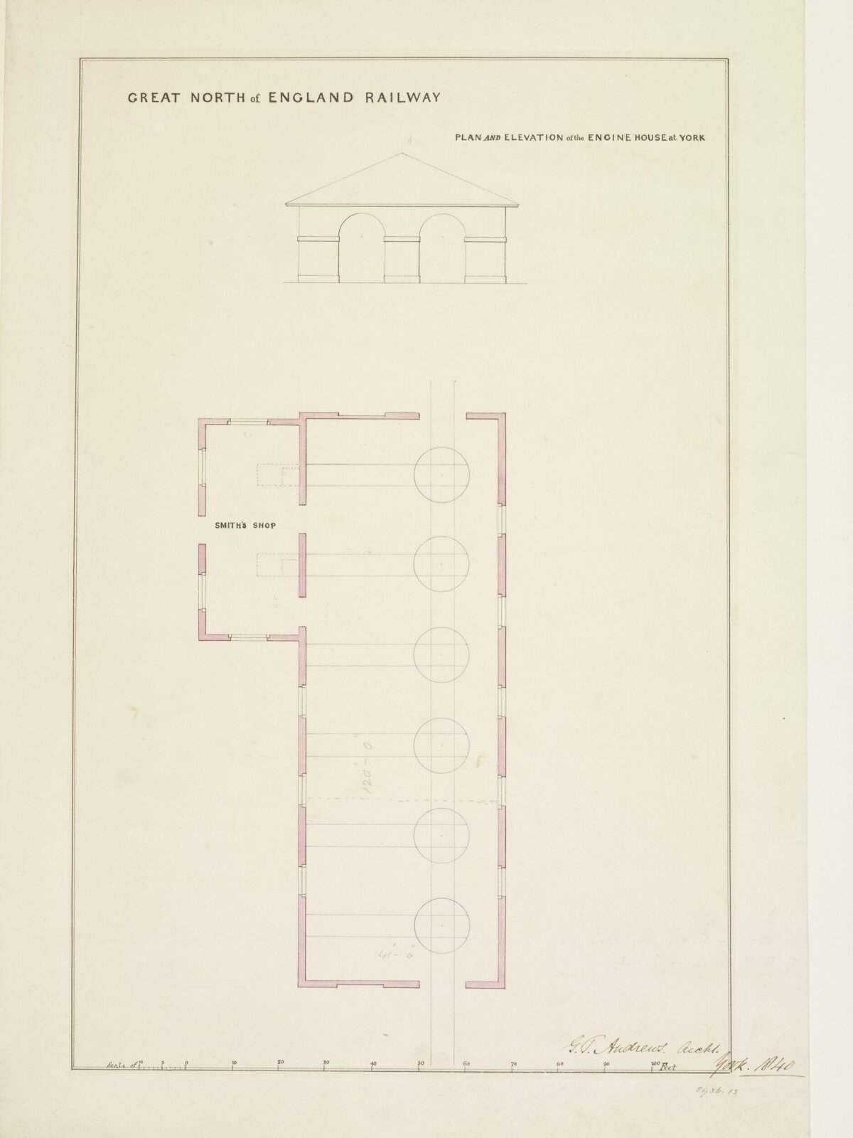 Drawing, George Townsend Andrews, 1840