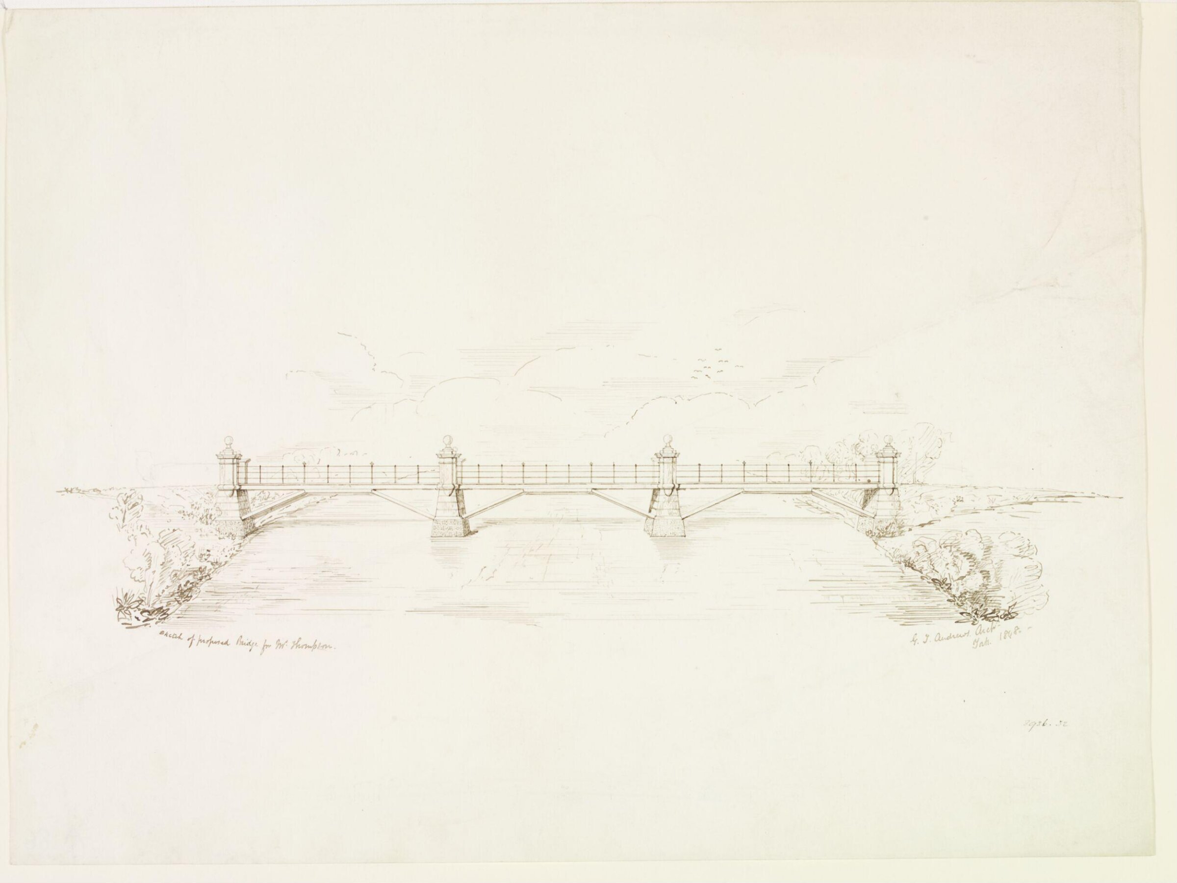 Drawing, George Townsend Andrews, July 1848