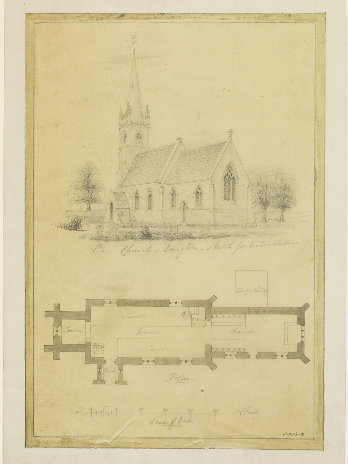 Drawing, George Townsend Andrews, early 19th century