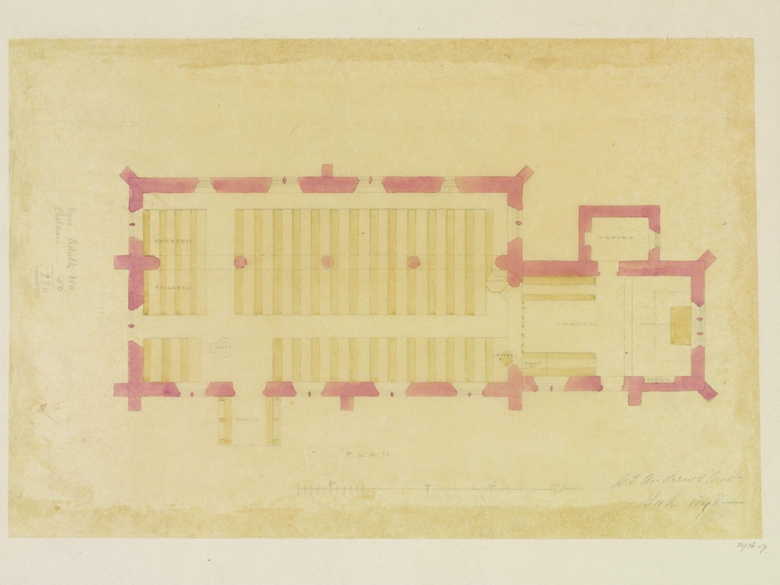 Drawing, George Townsend Andrews, 1848