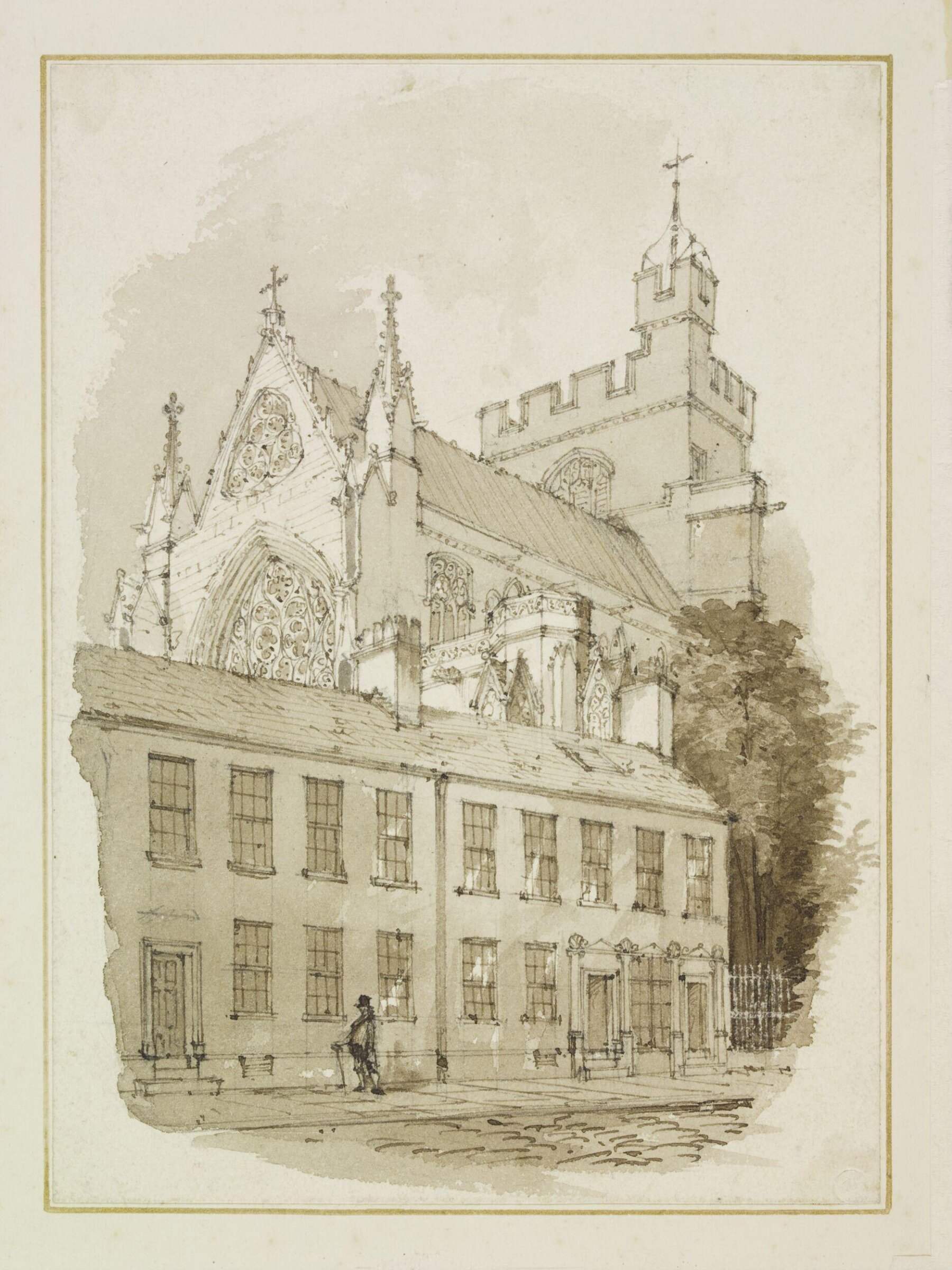 Drawing, Robert William Billings, mid 19th century