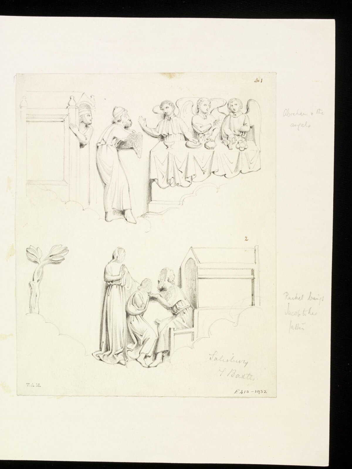 Drawing, Thomas Baxter, early 19th century