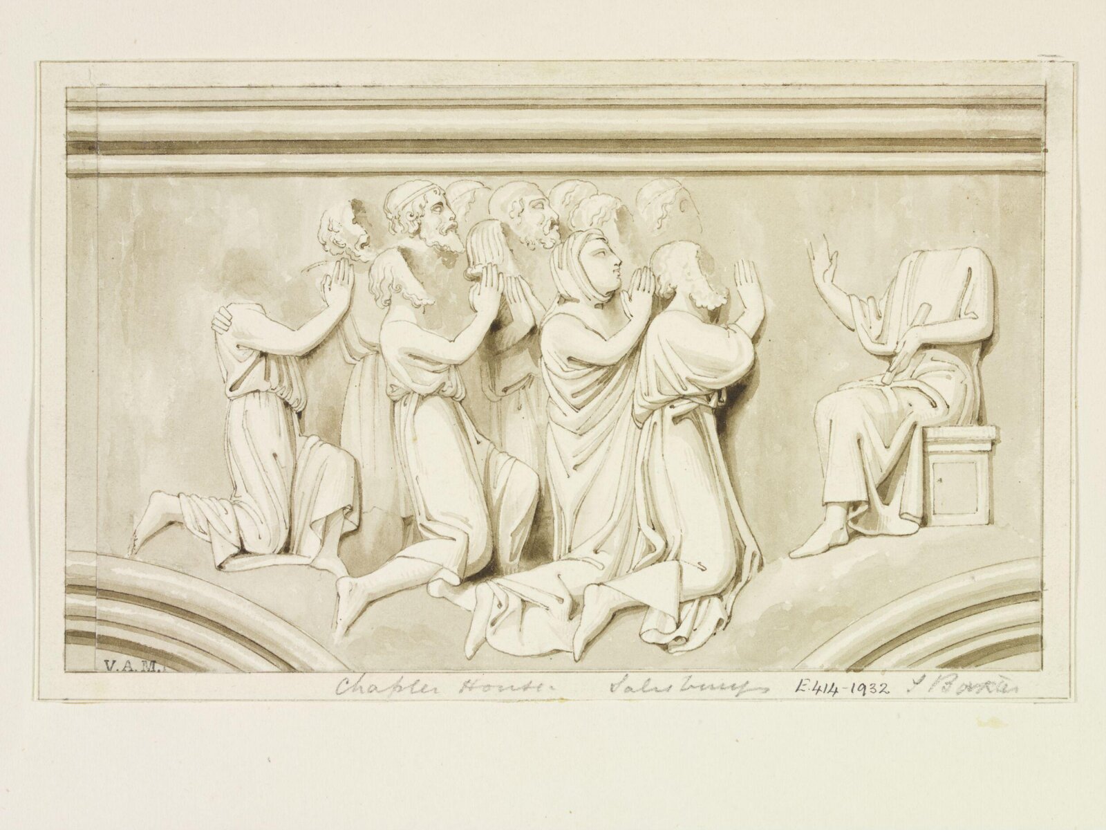 Drawing, Thomas Baxter, early 19th century