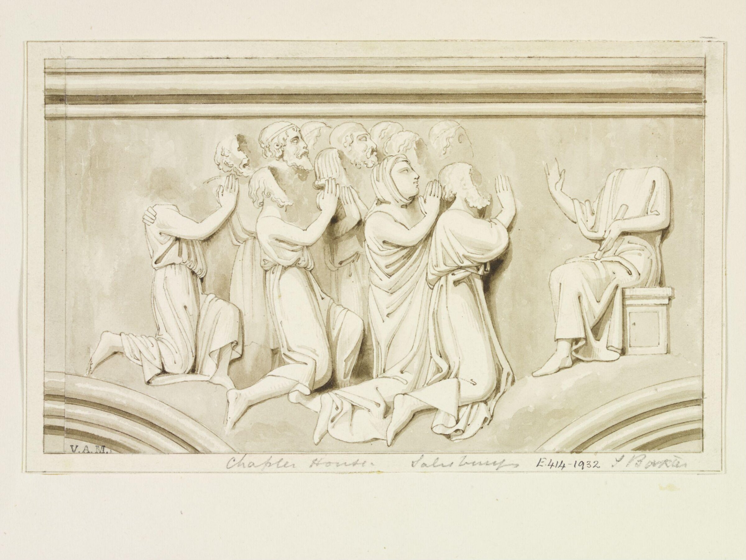 Drawing, Thomas Baxter, early 19th century