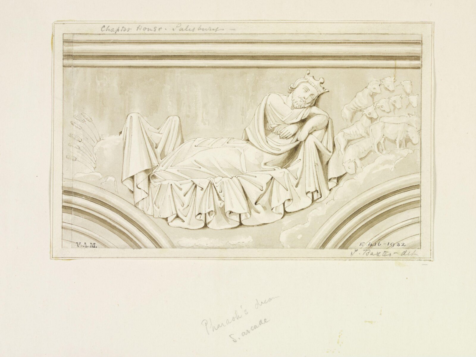 Drawing, Thomas Baxter, early 19th century