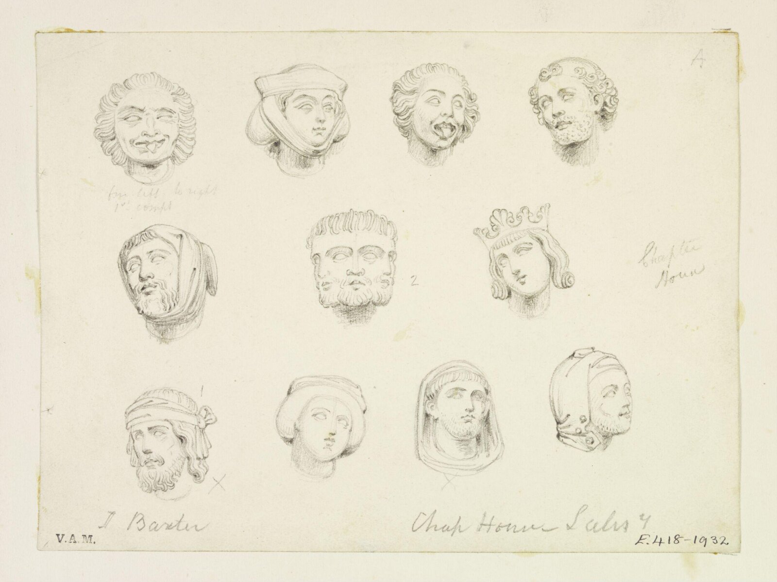 Drawing, Thomas Baxter, early 19th century
