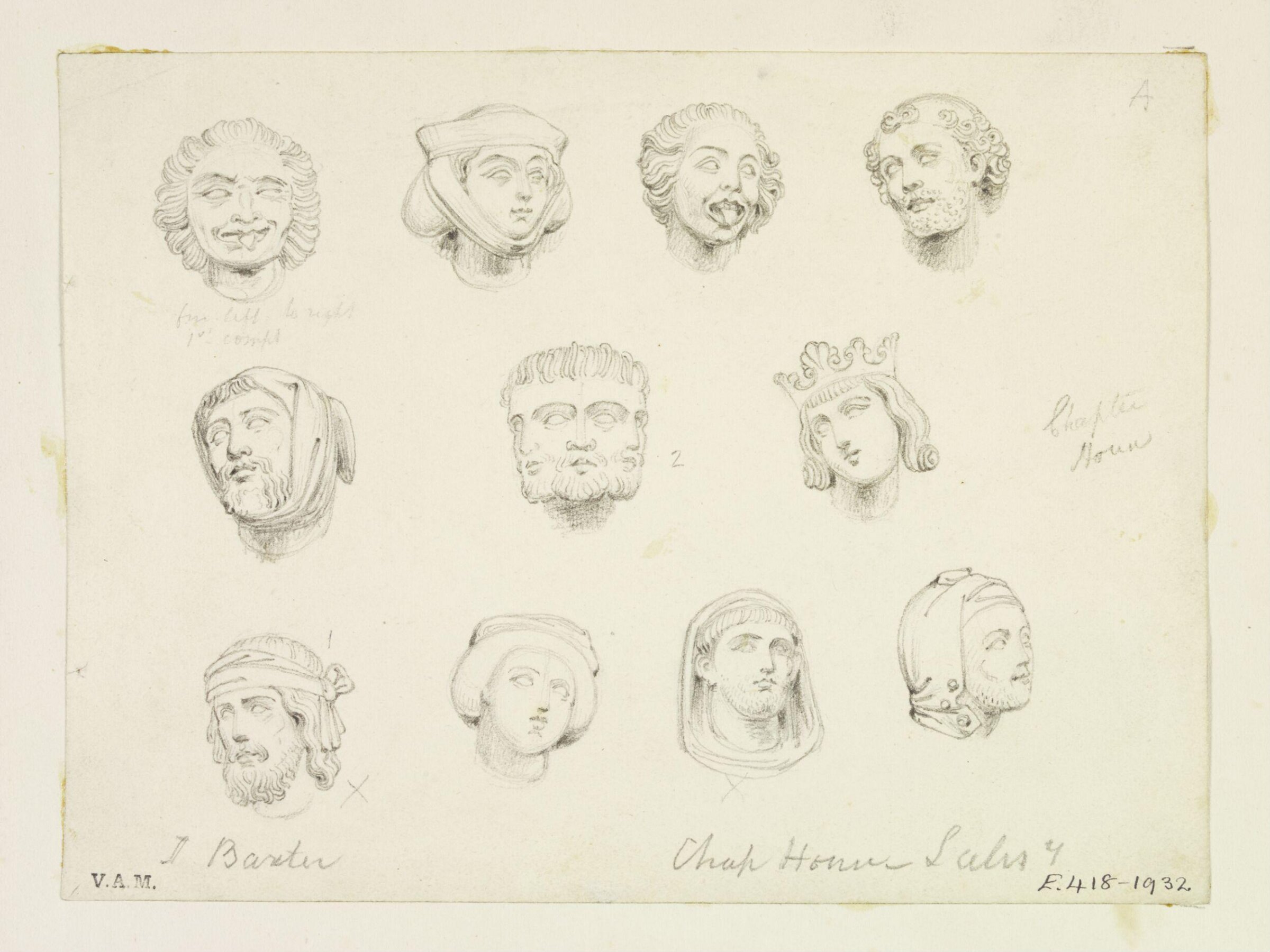 Drawing, Thomas Baxter, early 19th century