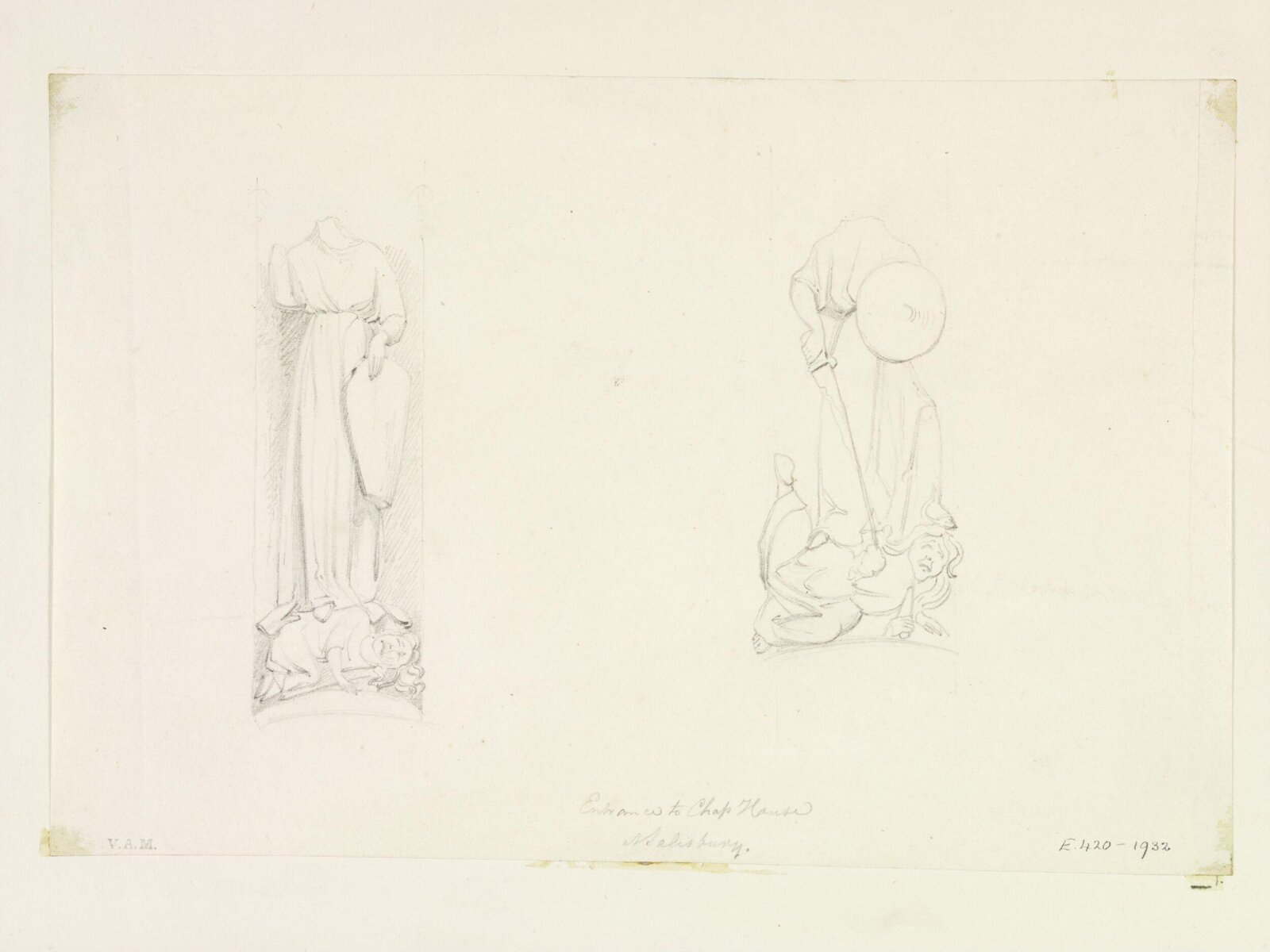 Drawing, Thomas Baxter, early 19th century