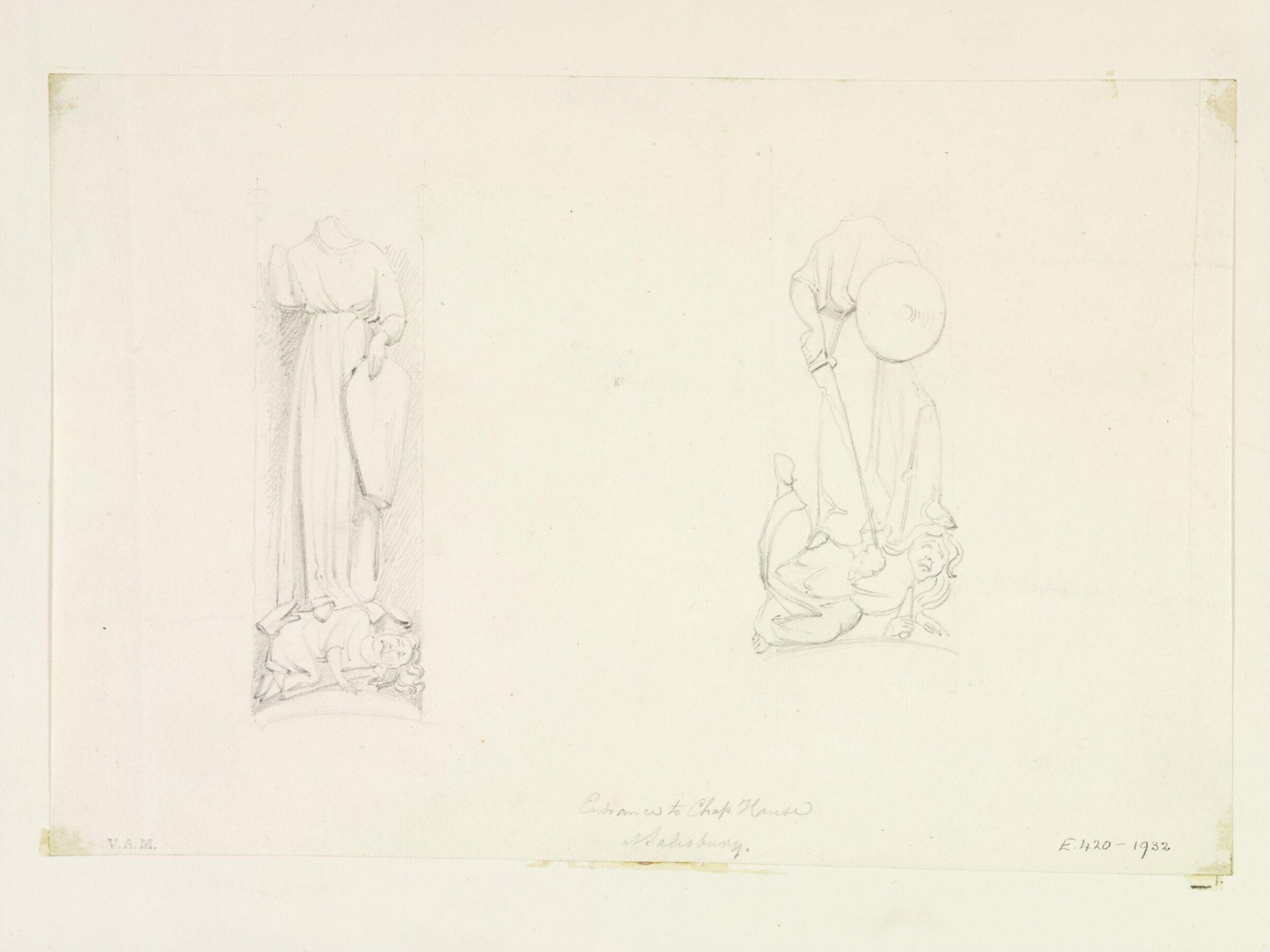 Drawing, Thomas Baxter, early 19th century