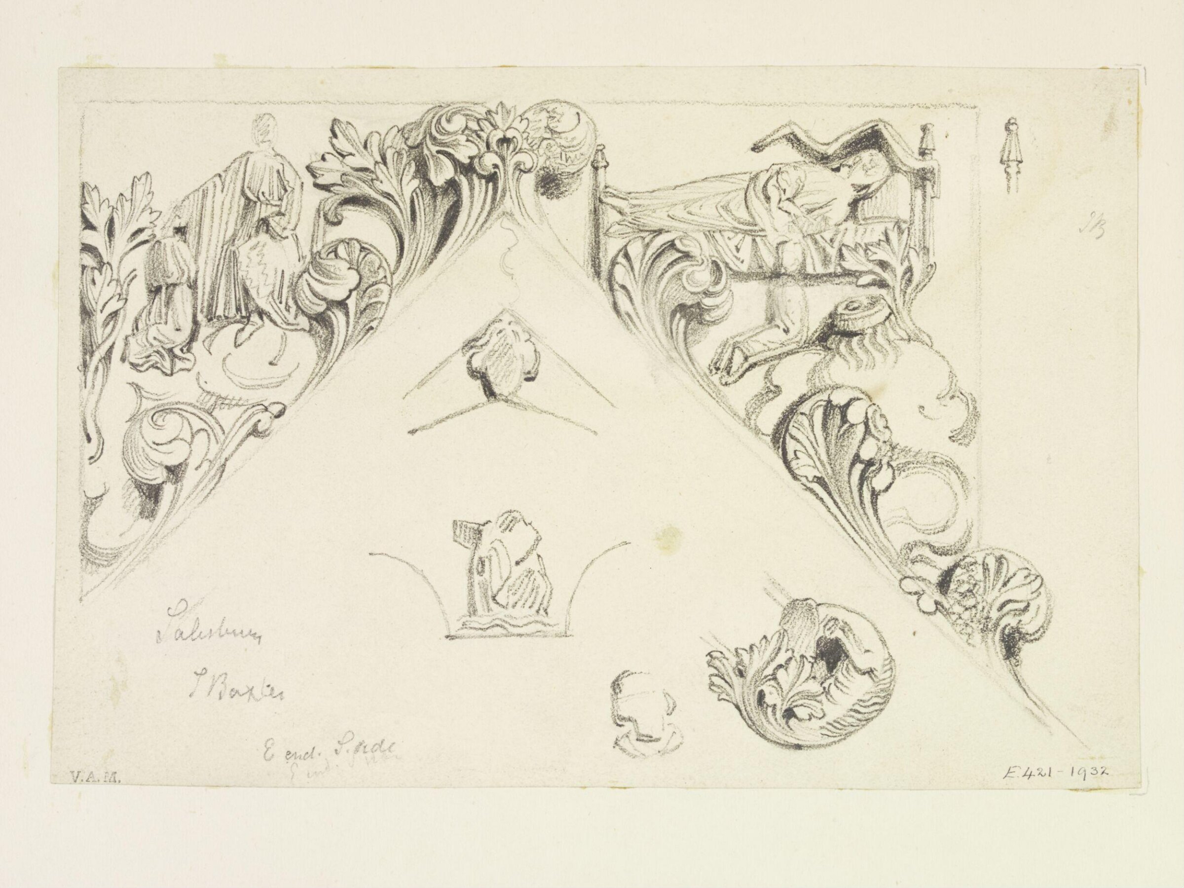 Drawing, Thomas Baxter, early 19th century