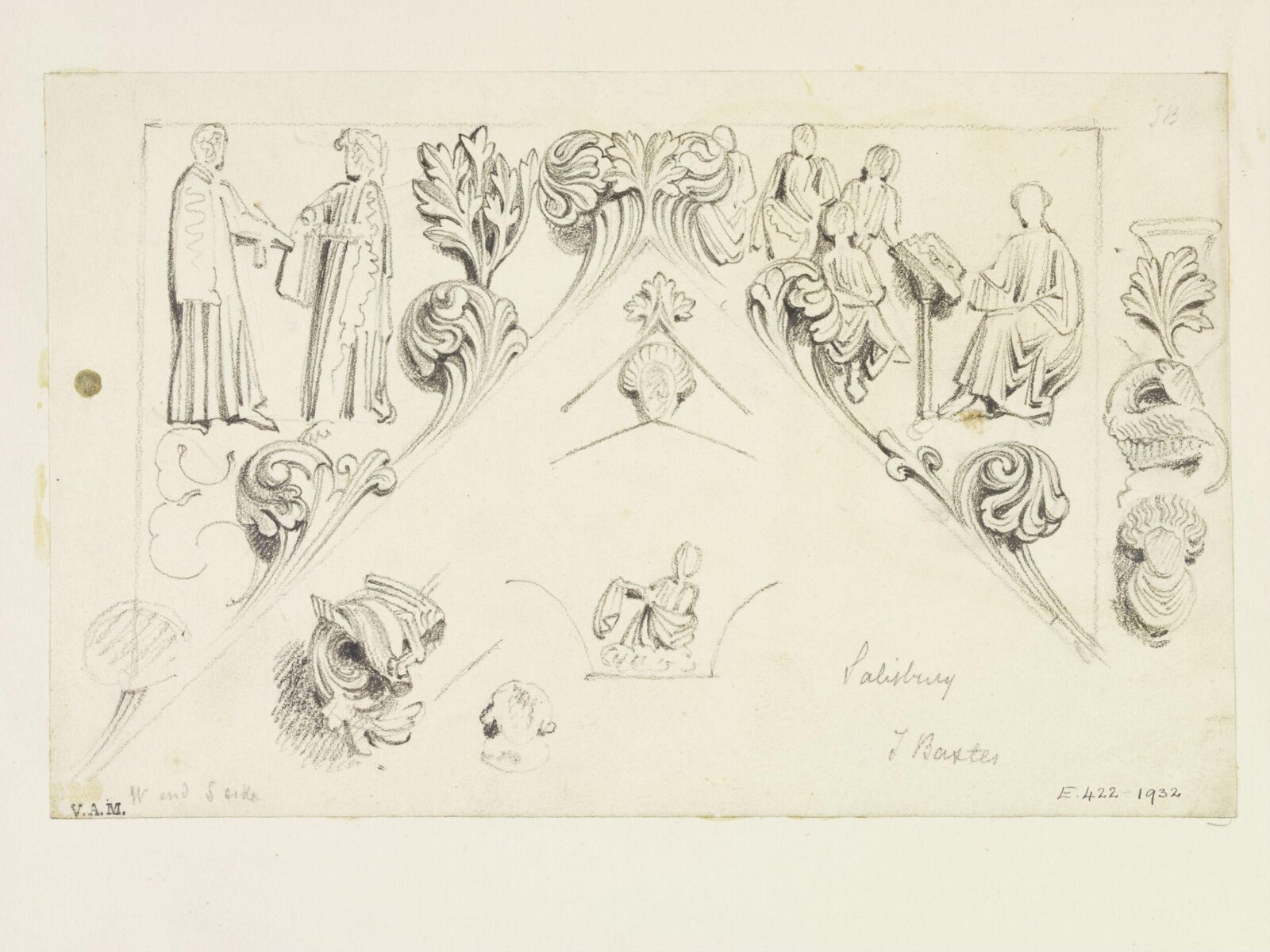 Drawing, Thomas Baxter, early 19th century