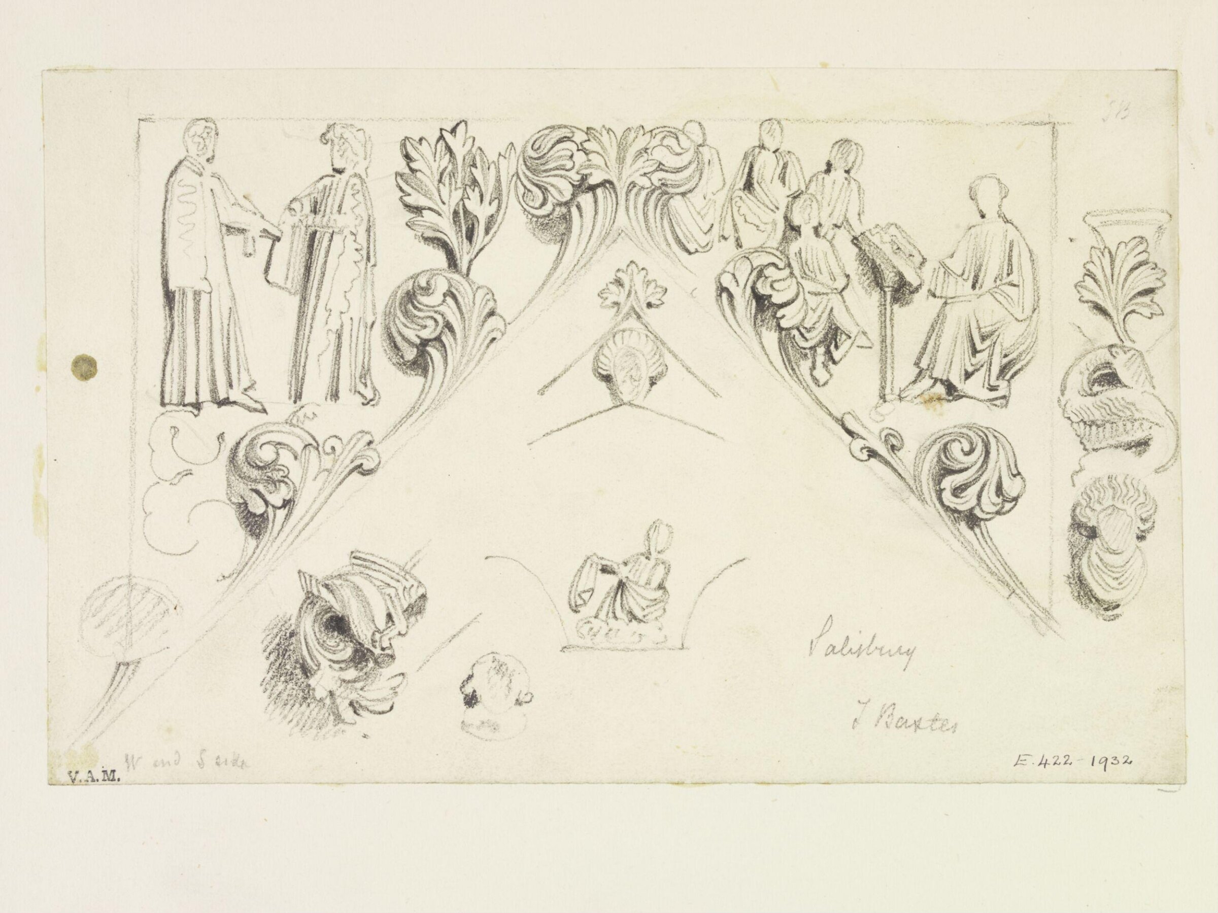 Drawing, Thomas Baxter, early 19th century