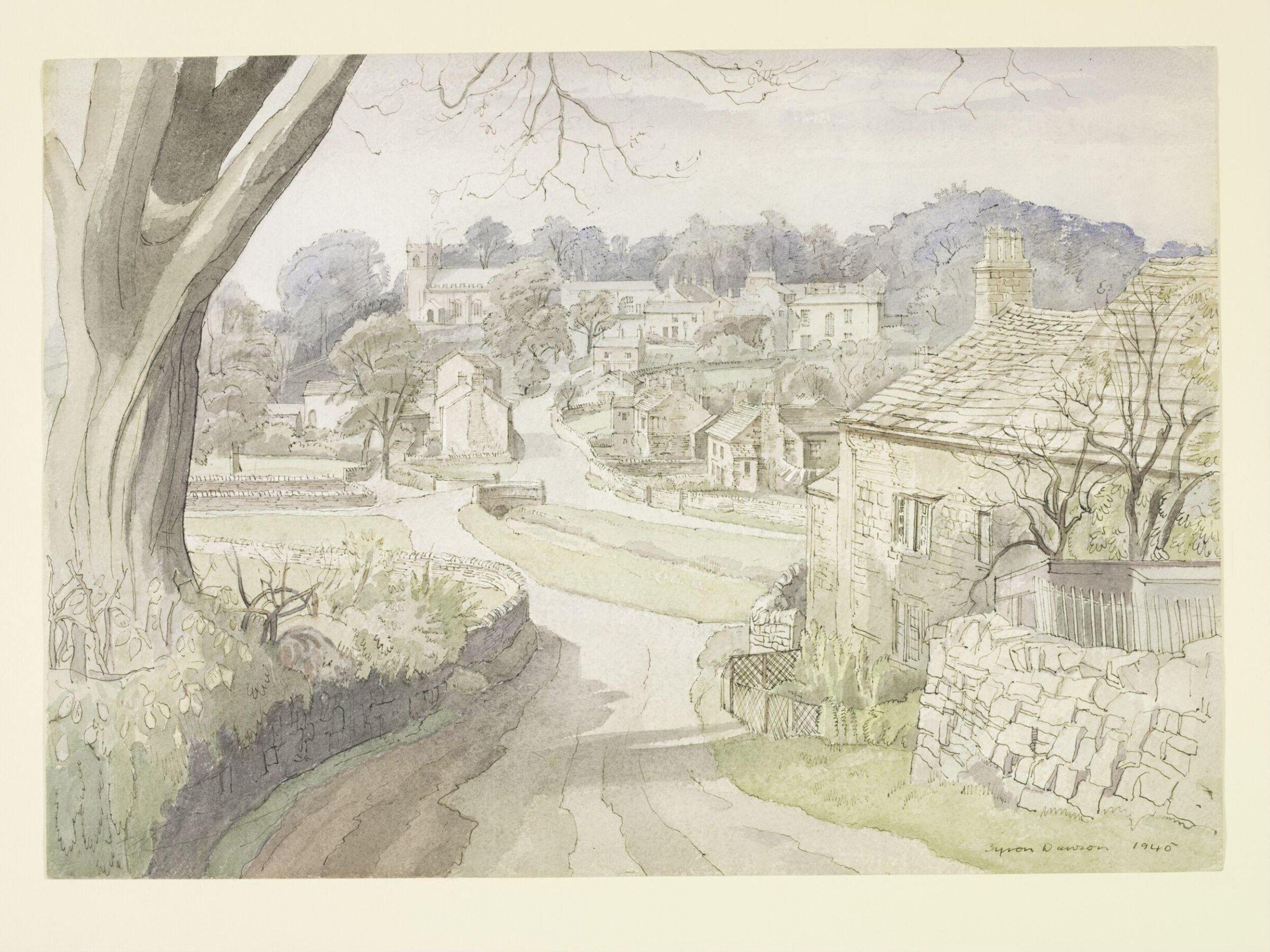 Downham Village, near Clitheroe, Lancashire, Byron Dawson, 1940