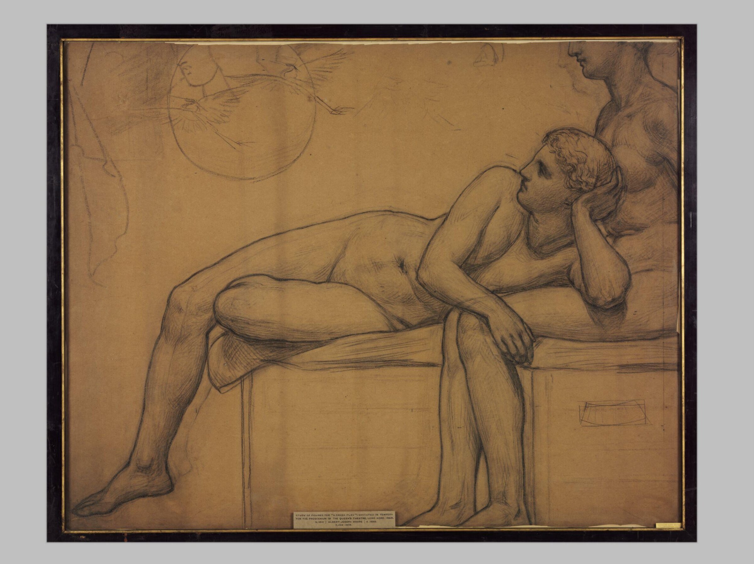 Study of figures for the painting 'A Greek Play', Albert Joseph Moore, c. 1868