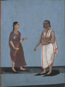 A South Indian Vaishnava Brahmin and his wife thumbnail 1
